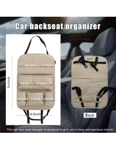 Organizador de Asiento Trasero de Coche Sylvil con Soporte para Tableta 2