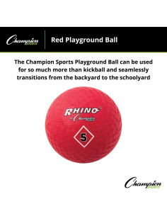 Pelota de Patio Champion Sports 12.7 cm - Nylon 2 capas Roja 2