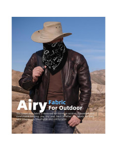 Bufanda Bandana Occidental 100% Algodón con Hebilla de Cuero 2