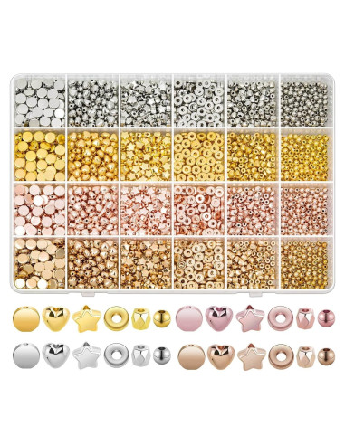 2160 Piezas Perlas Espaciadoras Selizo para Joyería DIY