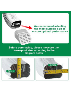 Conector de bajante tipo A 2"x3" Lebenwell con filtro de hojas 2