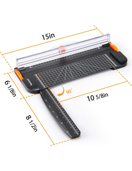 Cortadora de Papel WORKLION A4 con Cuchilla de Seguridad Negra Cortadora de Papel WORKLION A4 con Cuchilla de Seguridad Negra