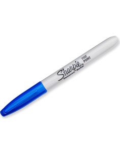 Marcadores Permanentes Sharpie Azul Punta Fina 12 Unidades 2