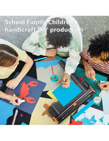 Cortadora de Papel WORKLION A4 con Cuchilla de Seguridad Negra