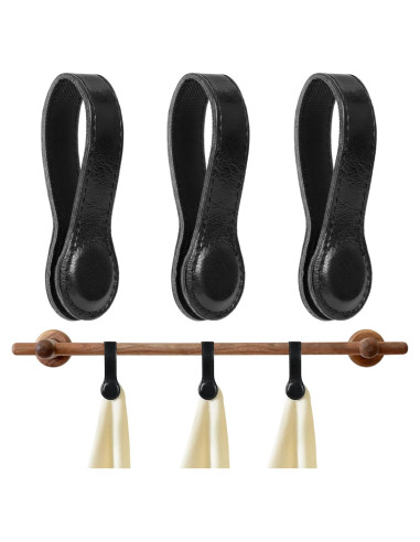 3 Clips Magnéticos de Cuero UYEDUJZ para Toallas de Cocina