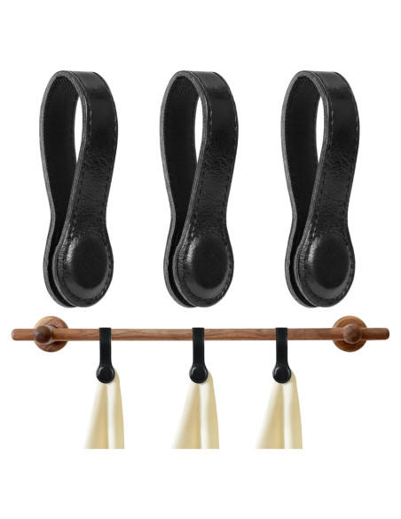 3 Clips Magnéticos de Cuero UYEDUJZ para Toallas de Cocina