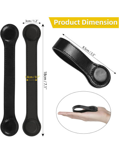 3 Clips Magnéticos de Cuero UYEDUJZ para Toallas de Cocina