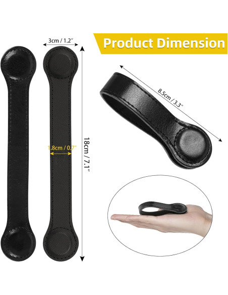 3 Clips Magnéticos de Cuero UYEDUJZ para Toallas de Cocina