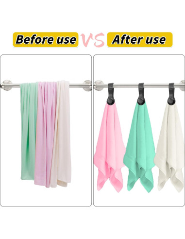 3 Clips Magnéticos de Cuero UYEDUJZ para Toallas de Cocina