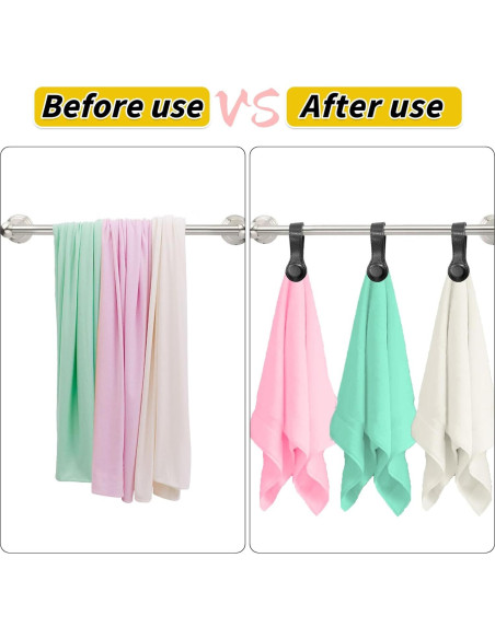 3 Clips Magnéticos de Cuero UYEDUJZ para Toallas de Cocina