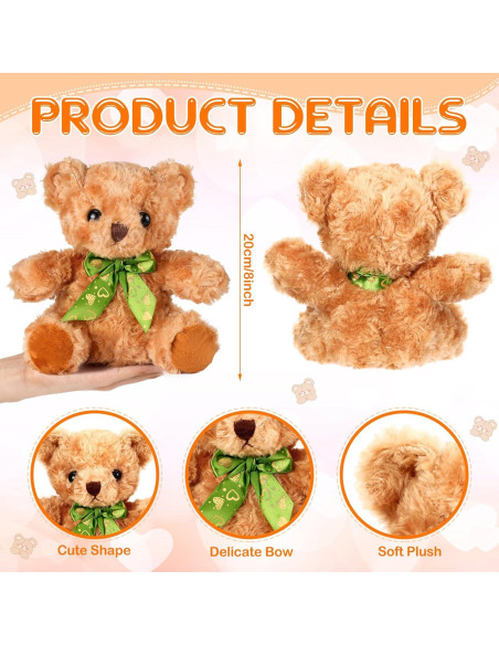 Osos de Peluche Amarillo Claro HyDren 20 cm - 24 Piezas