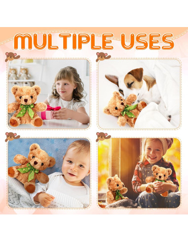 Osos de Peluche Amarillo Claro HyDren 20 cm - 24 Piezas