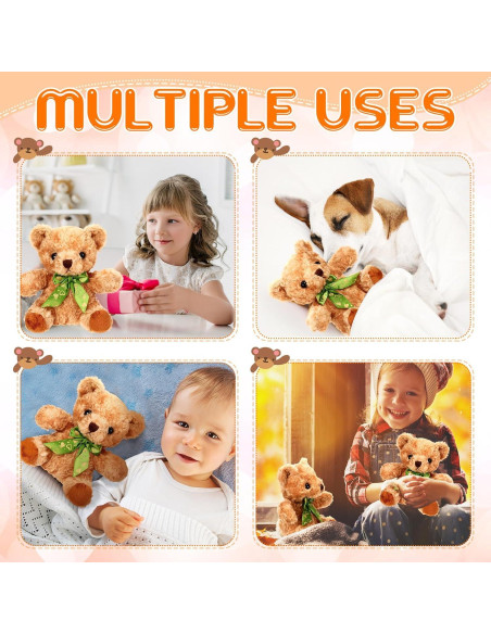 Osos de Peluche Amarillo Claro HyDren 20 cm - 24 Piezas