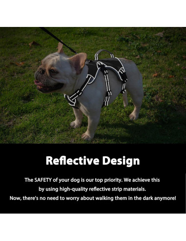 Arnés para Perros Huntboo a Prueba de Escape Negro S