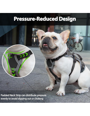 Arnés para Perros Huntboo a Prueba de Escape Negro S