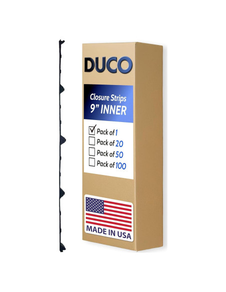 Cierre de Espuma Duco 3 pies Negro 9" Costilla para Techos