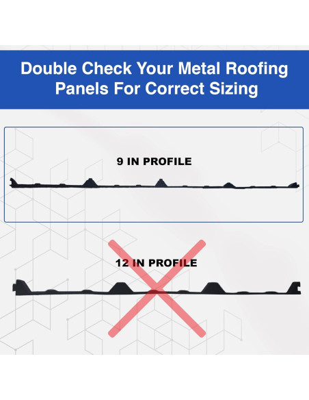 Cierre de Espuma Duco 3 pies Negro 9" Costilla para Techos