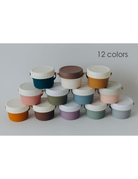 Taza de bocadillos para niños Tegion 12 oz silicona verde