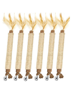 Juguetes Masticables para Gatitos Tocirelo - 6 Piezas con Plumas