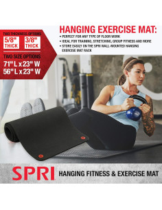 Estera de Ejercicio Colgante SPRI 142x58 cm Negra Profesional 2