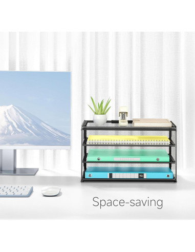 Organizador de Escritorio Lavatino 3 Niveles Metal Negro