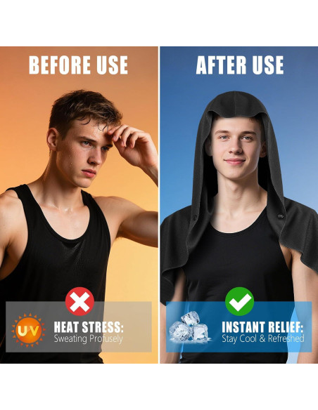 Toalla Refrigerante AOPREL con Capucha y Protección UV 67x31cm