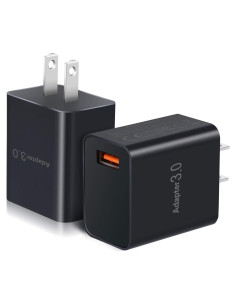 Cargador Rápido USB-A OKRAY 18W Paquete de 2 Adaptadores