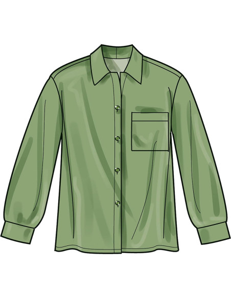 Kit de Patrones de Costura Simplicity para Camisas Tallas 20W-28W