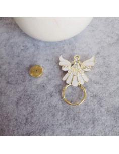 Alfiler de Cristal Claro NOUMANDA Alas de Ángel Soporte Magnético 2