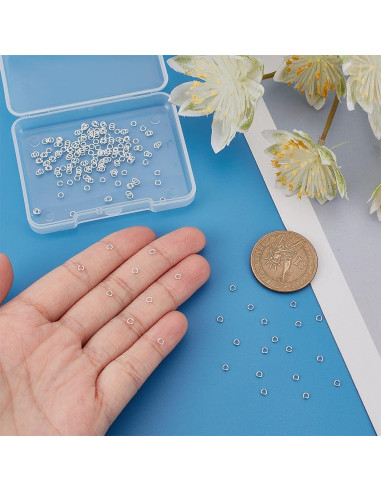 Anillas de Salto Abiertas PH PandaHall 200pcs Plata 925 2.5mm