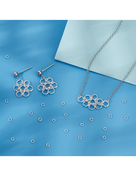 Anillas de Salto Abiertas PH PandaHall 200pcs Plata 925 2.5mm