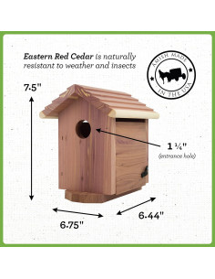 Casa para Aves Pennington Pride de Cedro - 1 Adulto y 3-4 Crías 2