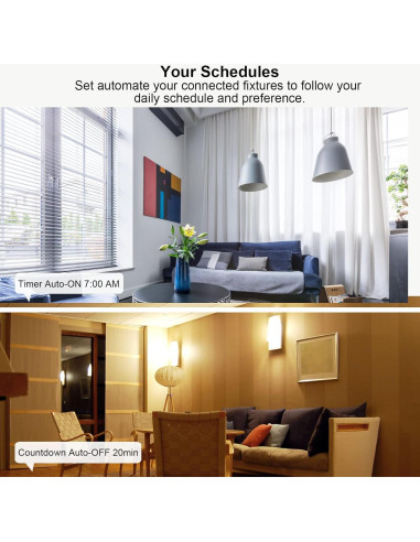 Interruptor de Luz Inteligente Filohome 2 Gang Wi-Fi 2.4GHz