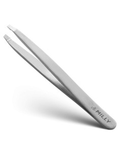 Pinzas Inclinadas de Acero Inoxidable By MILLY - Plata