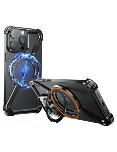 Funda para iPhone 13 Pro Drayromn Negra, Ultra Delgada con Soporte 360