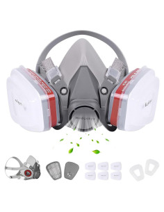 Respirador Reutilizable Moduskye M101 con 6 Filtros de Algodón