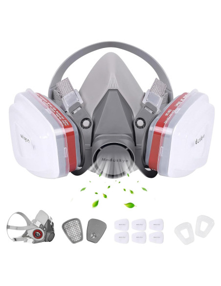 Respirador Reutilizable Moduskye M101 con 6 Filtros de Algodón