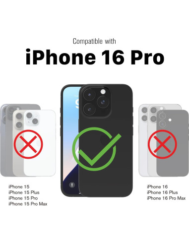 Funda de Cartera VENA vCommute para iPhone 16 Pro - Negro