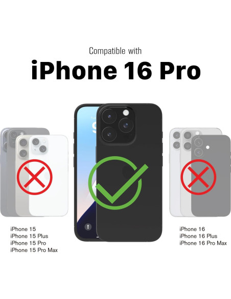 Funda de Cartera VENA vCommute para iPhone 16 Pro - Negro