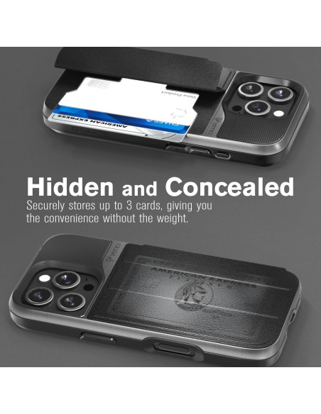 Funda de Cartera VENA vCommute para iPhone 16 Pro - Negro