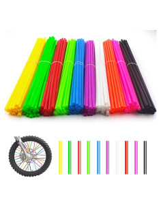 180 Fundas de Radios DENGXINWEI 24cm 10 Colores para Bicicleta