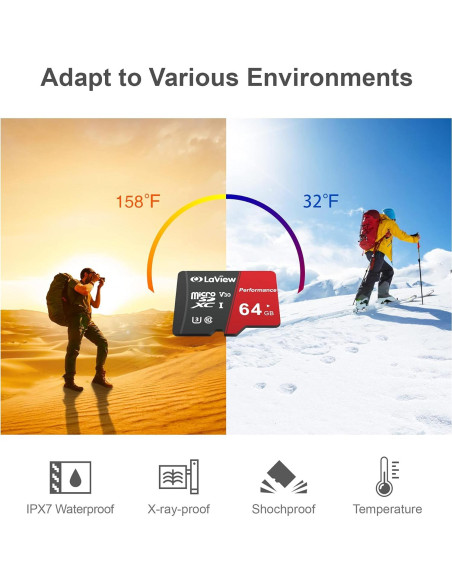 Tarjeta Micro SD LaView 64GB UHS-I 95MB/s Full HD A1