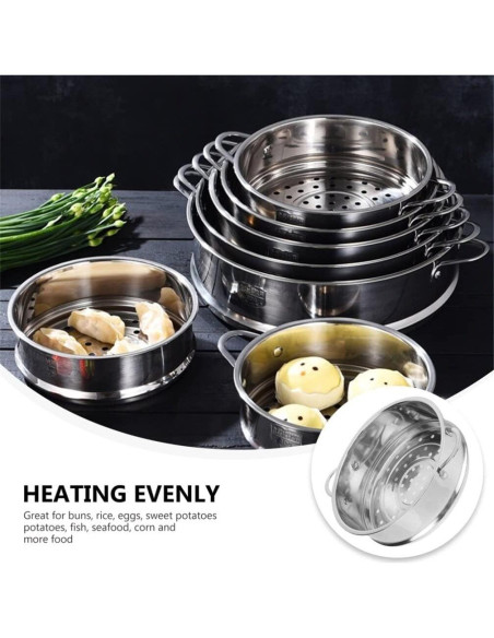 Cesta de Acero Inoxidable Kichvoe 23.6x22x7.7 cm para Cocción