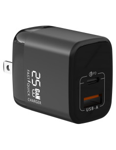 Cargador Rápido USB-C GaN 25W Vebner - 3 Puertos