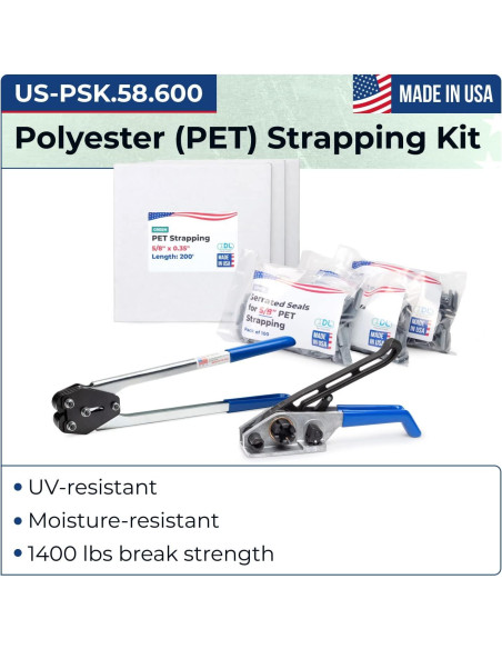 Kit de Estribado de Poliéster IDL 600 pies 300 Sellos Kit de Estribado de Poliéster IDL 600 pies 300 Sellos