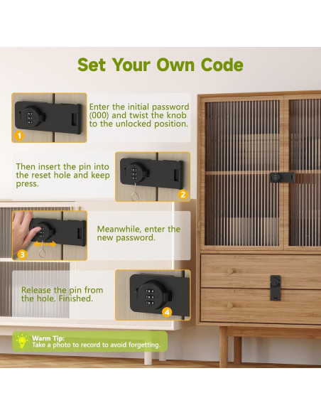 Cerradura de Combinación Mixizigoz Mi-Door Lock E 3 Dígitos