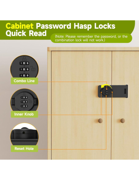 Cerradura de Combinación Mixizigoz Mi-Door Lock E 3 Dígitos