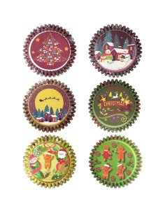 Forros de Cupcake Qiqee Navidad 300 Unidades Mini 3.17 cm 2