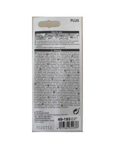 Roller Corrector Recargable PLUS MR Azul 6m x 4.2mm