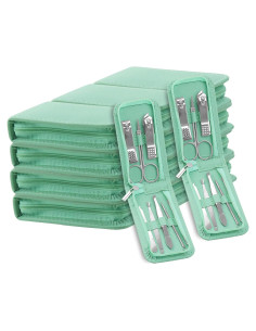 Kit de Manicura y Pedicura Terdey 8 en 1 Verde - 12 Piezas